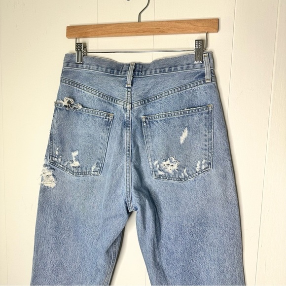 Agolde 90’s Mid Rise Loose Fit Jeans in Fallout Blue 25 - Picture 9 of 16